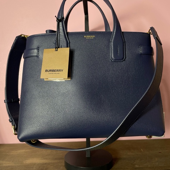 New authentic Burberry regency blue Satchel Bag with Elegant Design - Picture 1 of 13